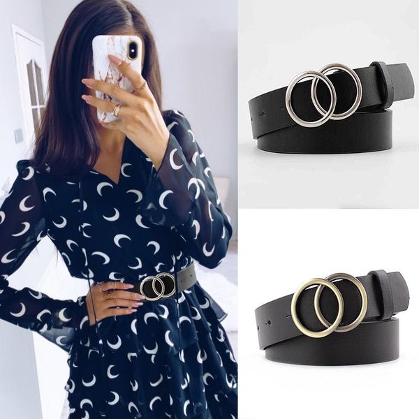 belts fashion double round belt gold silver buckle waist for women leather ladies jeans dress accessories, Black;brown
belts fashion double round belt gold silver buckle waist for women leather ladies jeans dress accessories, Black;brown