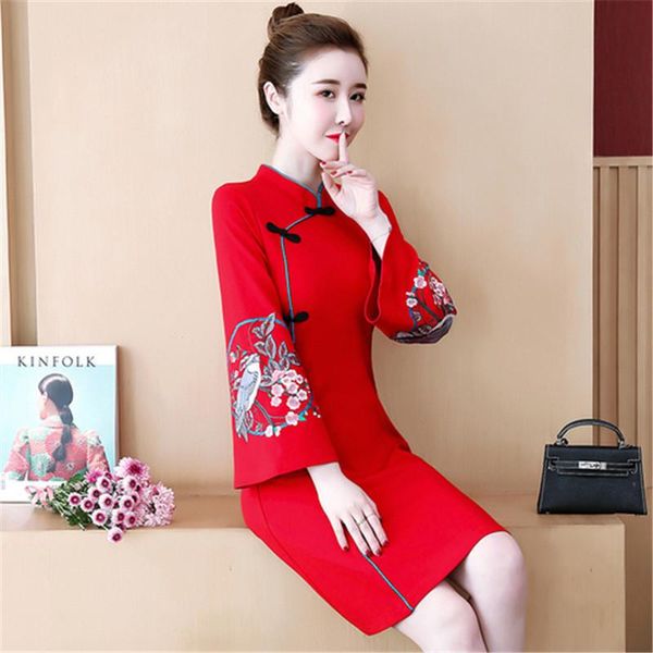 casual dresses chinese style thin temperament female dress stand-up collar long-sleeved elegant lady spring plus size black red l,xl,2xl, Black;gray
casual dresses chinese style thin temperament female dress stand-up collar long-sleeved elegant lady spring plus size black red l,xl,2xl, Black;gray