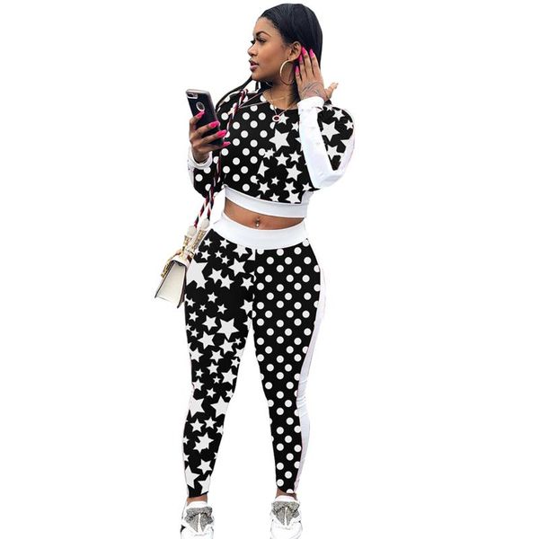 women's two piece pants women fashion long sleeve dot star printed crop and skinny pant set daily wear casual 2piece matching sets club, White
women's two piece pants women fashion long sleeve dot star printed crop and skinny pant set daily wear casual 2piece matching sets club, White