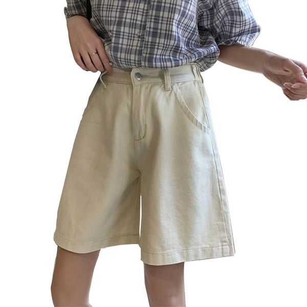 women's shorts 2021 summer autumn casual solid denim women high waist loose wide leg slim all-match half female mw488, White;black
women's shorts 2021 summer autumn casual solid denim women high waist loose wide leg slim all-match half female mw488, White;black
