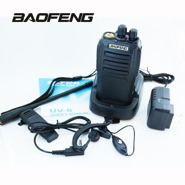 walkie talkie baofeng uv-6 two way radio 136-174/400-480mhz ham interphone & pheadset pocket size design big 8w transmit power transciver
walkie talkie baofeng uv-6 two way radio 136-174/400-480mhz ham interphone & pheadset pocket size design big 8w transmit power transciver