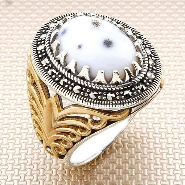cluster rings oval white yemen agate stone silver ring vintage men bronz color big heavy solid 925 sterling, Golden;silver
cluster rings oval white yemen agate stone silver ring vintage men bronz color big heavy solid 925 sterling, Golden;silver