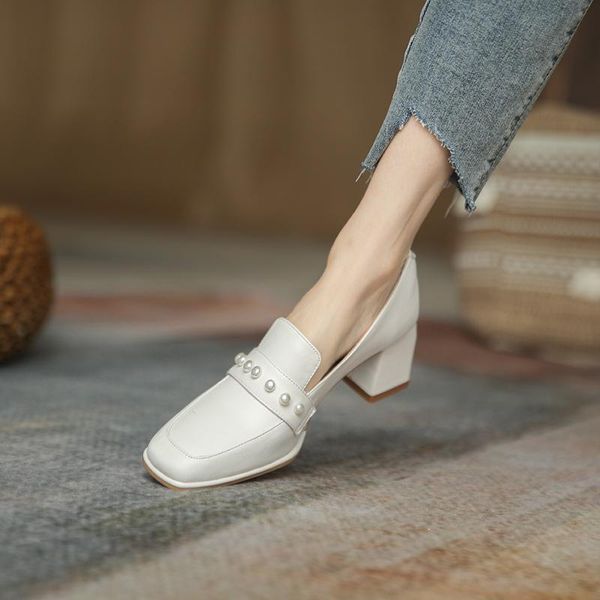 dress shoes qzyerai 2021 square toe high heels genuine leather women pumps elegant office lady work female single, Black
dress shoes qzyerai 2021 square toe high heels genuine leather women pumps elegant office lady work female single, Black