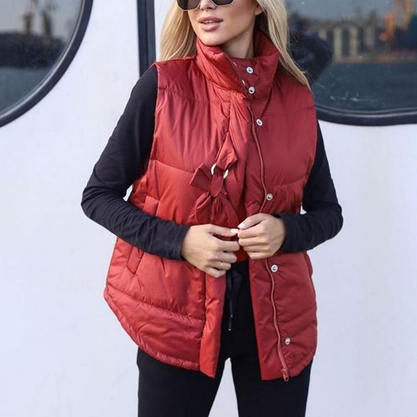 women's vests rr solid bow women fashion autumn casual half high collar coats elegant loose cotton female ladies, Black;white
women's vests rr solid bow women fashion autumn casual half high collar coats elegant loose cotton female ladies, Black;white