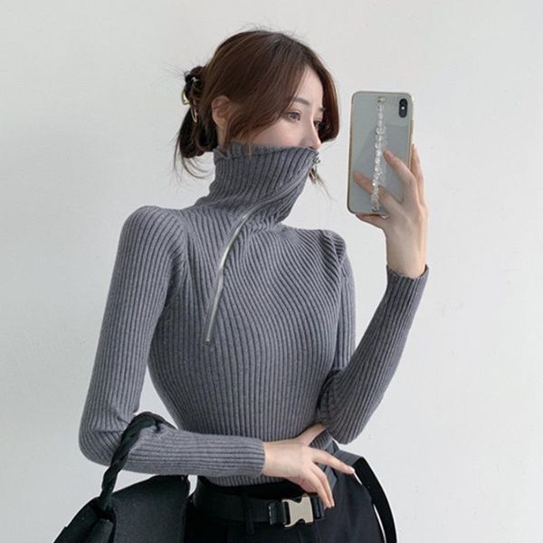women's sweaters slim spring autumn pullovers knitted turtleneck korean clothes long sleeve for women fashion brand, White;black
women's sweaters slim spring autumn pullovers knitted turtleneck korean clothes long sleeve for women fashion brand, White;black