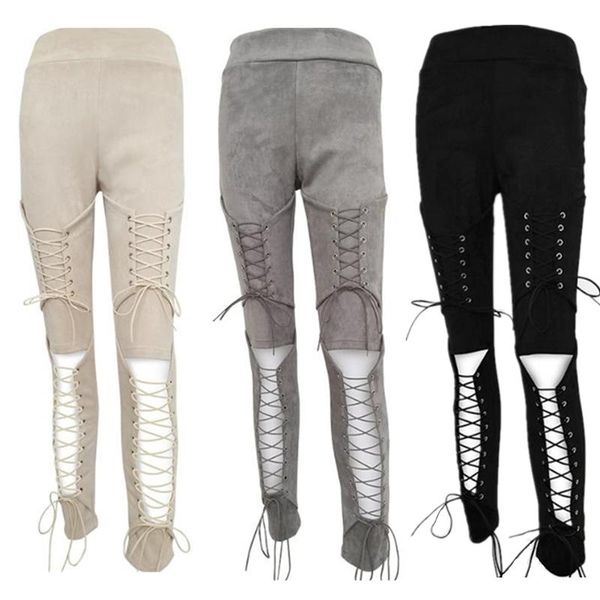 women bandage legging pants lace-up women's suede leather pencil lace up cut out fashion trousers & capris, Black;white
women bandage legging pants lace-up women's suede leather pencil lace up cut out fashion trousers & capris, Black;white