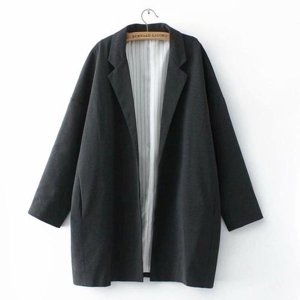 women's suits & blazers plus size spring autumn long sleeved oversized outerwear, White;black
women's suits & blazers plus size spring autumn long sleeved oversized outerwear, White;black