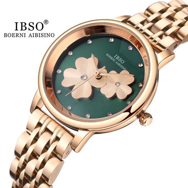 wristwatches ibso clover 3d luxury green women watches stainless steel/leather strap 3 color options flower geneva wristwatch ladies gifts, Slivery;brown
wristwatches ibso clover 3d luxury green women watches stainless steel/leather strap 3 color options flower geneva wristwatch ladies gifts, Slivery;brown