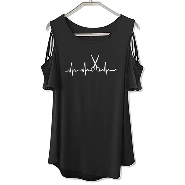 summer heartbeat hairdresser t shirt women short sleeve girls tshirt barber t-shirt off shoulder hollow femme tee 210623, White
summer heartbeat hairdresser t shirt women short sleeve girls tshirt barber t-shirt off shoulder hollow femme tee 210623, White