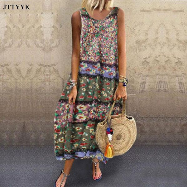 plus size women dress summer vintage floral printed loose long sundress casual sleeveless cotton linen vestido baggy robe dresses, Black;gray
plus size women dress summer vintage floral printed loose long sundress casual sleeveless cotton linen vestido baggy robe dresses, Black;gray
