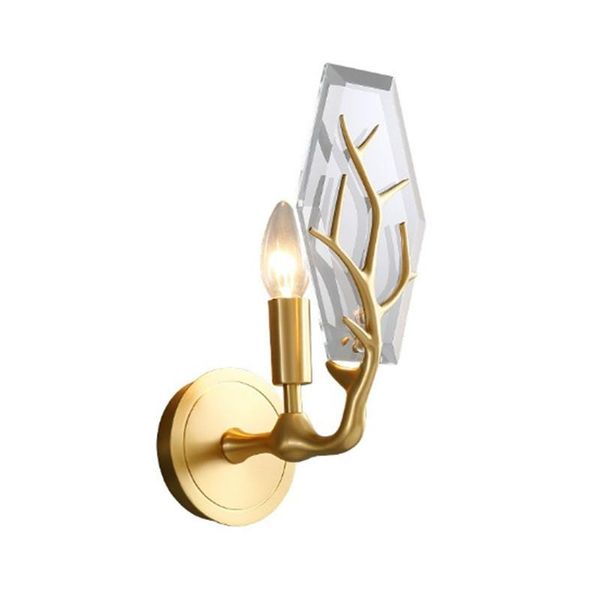 wall lamp crystal light luxury all copper creative living room bedroom background american aisle decoration
wall lamp crystal light luxury all copper creative living room bedroom background american aisle decoration