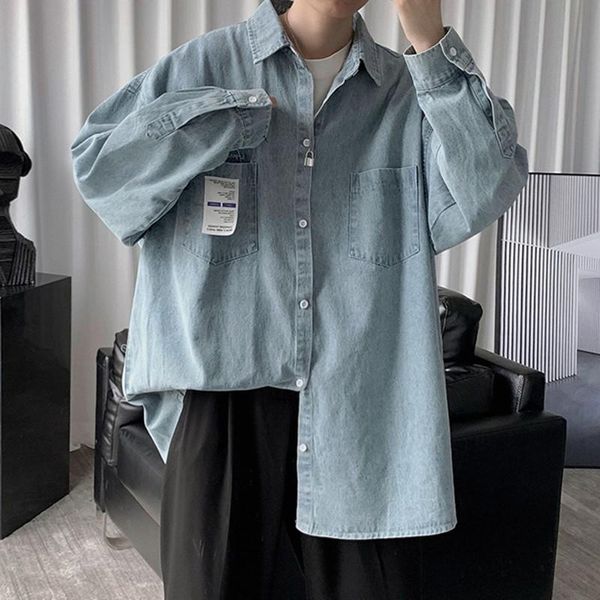 men's casual shirts young men spring autumn fashion demin shirt loose embroidered jacket outwear, White;black
men's casual shirts young men spring autumn fashion demin shirt loose embroidered jacket outwear, White;black