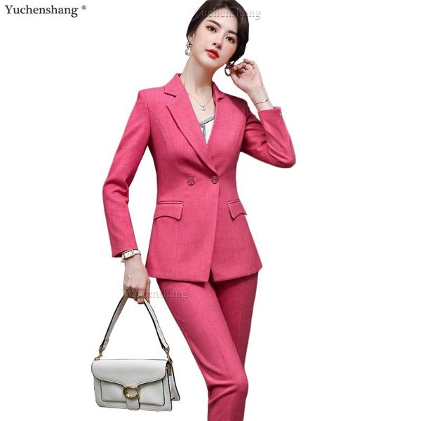 elegant purple pink red 2 piece set ladies pant suit women arrival s-5xl blazer and single breasted work women's two pants, White
elegant purple pink red 2 piece set ladies pant suit women arrival s-5xl blazer and single breasted work women's two pants, White