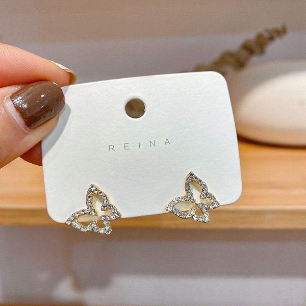 stud earrings retro fashion small transparent crystal butterfly simple temperament student wild girl jewelry, Golden;silver
stud earrings retro fashion small transparent crystal butterfly simple temperament student wild girl jewelry, Golden;silver