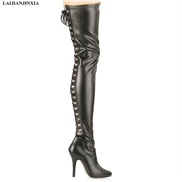 women winter autumn slip on stilettos party boots ladies over the knee thigh high pointed toe heels, Black
women winter autumn slip on stilettos party boots ladies over the knee thigh high pointed toe heels, Black