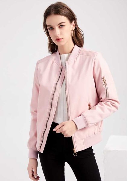 women's jackets 2021 autumn jacket baseball coat women casual solid color femme veste xs-xl kpop outwear drop, Black;brown
women's jackets 2021 autumn jacket baseball coat women casual solid color femme veste xs-xl kpop outwear drop, Black;brown
