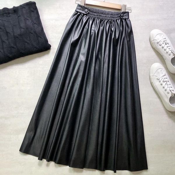 skirts women's pu leather skirt black loose a line flared faux ladies elastic waist pleated solid midi for women
skirts women's pu leather skirt black loose a line flared faux ladies elastic waist pleated solid midi for women