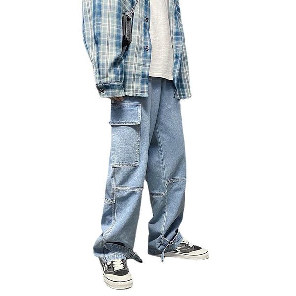 men's jeans men wide leg denim pant loose straight baggy streetwear skateboard pants s-5xl neutral trousers hip hop, Blue
men's jeans men wide leg denim pant loose straight baggy streetwear skateboard pants s-5xl neutral trousers hip hop, Blue