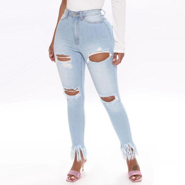 women's jeans ripped for women summer hole tassel high waisted skinny stretch push up denim pencil pants, Blue
women's jeans ripped for women summer hole tassel high waisted skinny stretch push up denim pencil pants, Blue