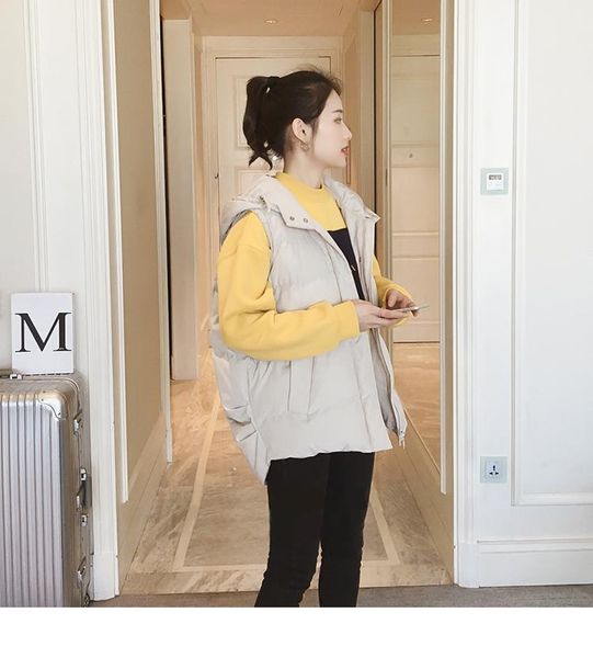 women's vests 2021 autumn winter women's warm vest trend streetwear fashion sleeveless jacket wear down cotton clothing, Black;white
women's vests 2021 autumn winter women's warm vest trend streetwear fashion sleeveless jacket wear down cotton clothing, Black;white