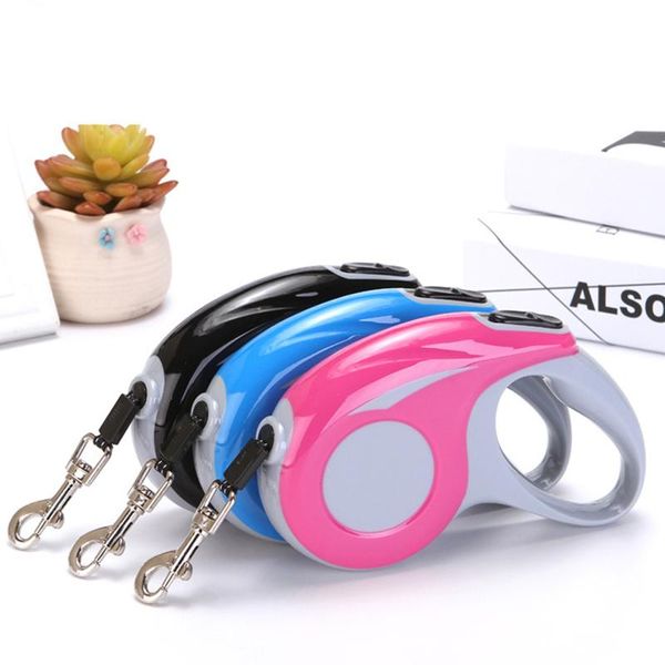 3/5m one-touch control dog leash portable retractable chromed metal fasteners gray black/rose/blue color for medium& large dogs collars & le
3/5m one-touch control dog leash portable retractable chromed metal fasteners gray black/rose/blue color for medium& large dogs collars & le
