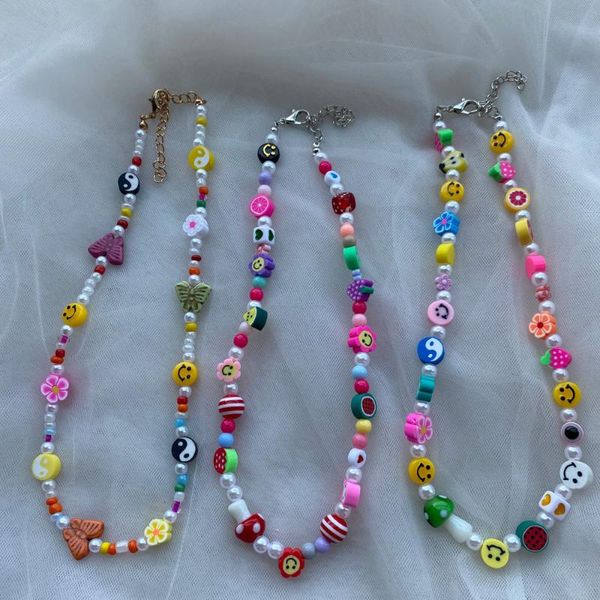 chokers 2021 soft ceramic imitation pearl colorful flower tai chi mushroom beaded necklace for women creative handmade jewelry, Golden;silver
chokers 2021 soft ceramic imitation pearl colorful flower tai chi mushroom beaded necklace for women creative handmade jewelry, Golden;silver