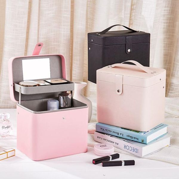 makeup organizer korean large capacity cosmetic storage box portable pu deskmake up rangement with mirror boxes & bins
makeup organizer korean large capacity cosmetic storage box portable pu deskmake up rangement with mirror boxes & bins