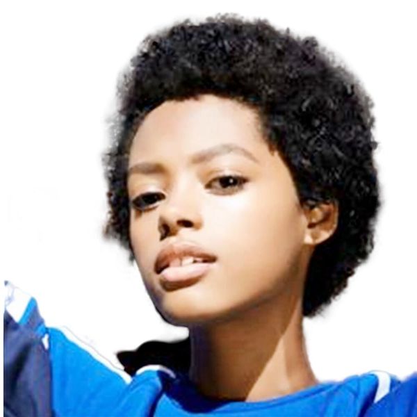 brazilian human hair short black afro kinky curly wig daily party women african pixie cut none lace front wigs, Black;brown
brazilian human hair short black afro kinky curly wig daily party women african pixie cut none lace front wigs, Black;brown