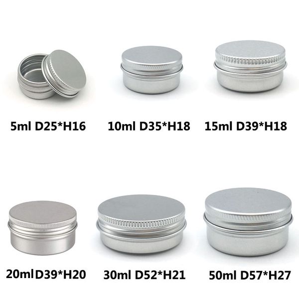 20pcs 5g 10g 15g 20g 30g 50g empty silver aluminum tins screw lids round candle jar containers for face mask bath salt
20pcs 5g 10g 15g 20g 30g 50g empty silver aluminum tins screw lids round candle jar containers for face mask bath salt