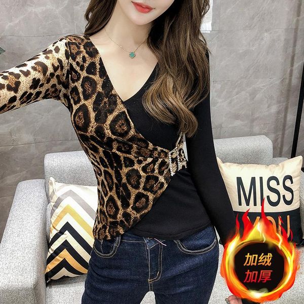 women's t-shirt 2021 women clothing cotton office lady full sleeve leopard v-neck shirt patchwork elegant plus size winter shirts, White
women's t-shirt 2021 women clothing cotton office lady full sleeve leopard v-neck shirt patchwork elegant plus size winter shirts, White