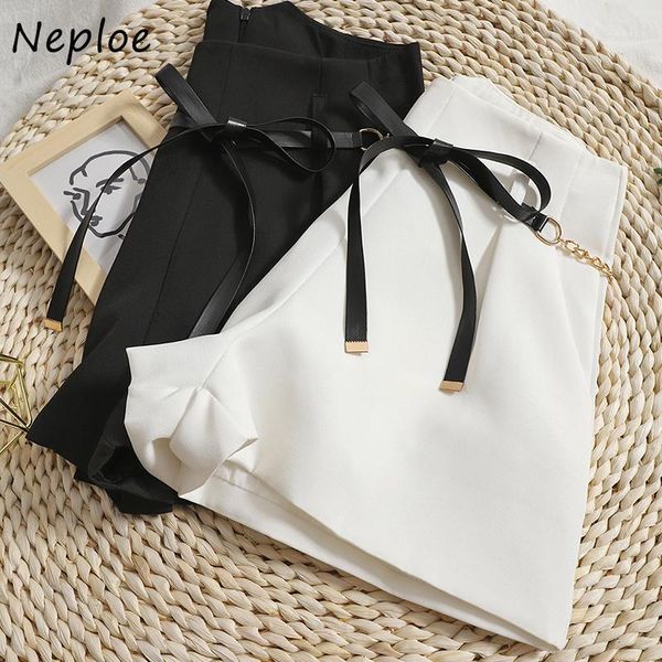 women's shorts neploe summer style bow chain suit trousers women high waist wide leg pant female korean straight fashion mujer, White;black
women's shorts neploe summer style bow chain suit trousers women high waist wide leg pant female korean straight fashion mujer, White;black
