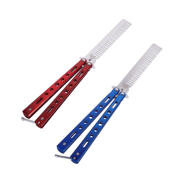 hair brushes 2pcs butterflies combs stainless steel folding training for sports outdoor, Silver
hair brushes 2pcs butterflies combs stainless steel folding training for sports outdoor, Silver