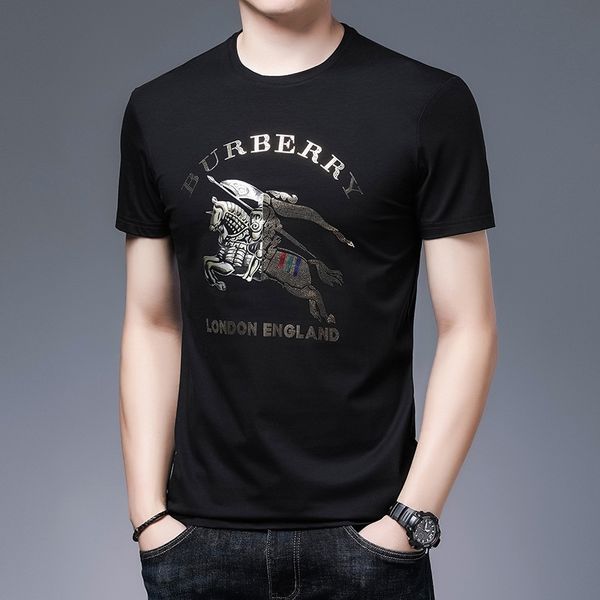 2021 summer new thin cotton round neck short t-shirt men's casual korean trend printed half sleeve t-shirt, White;black 
2021 summer new thin cotton round neck short t-shirt men's casual korean trend printed half sleeve t-shirt, White;black