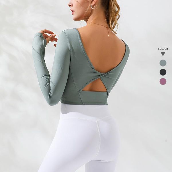 yoga outfit autumn and winter back suit long sleeve tshirt net red with breast pad tight sport women breathable fitness clothes
yoga outfit autumn and winter back suit long sleeve tshirt net red with breast pad tight sport women breathable fitness clothes