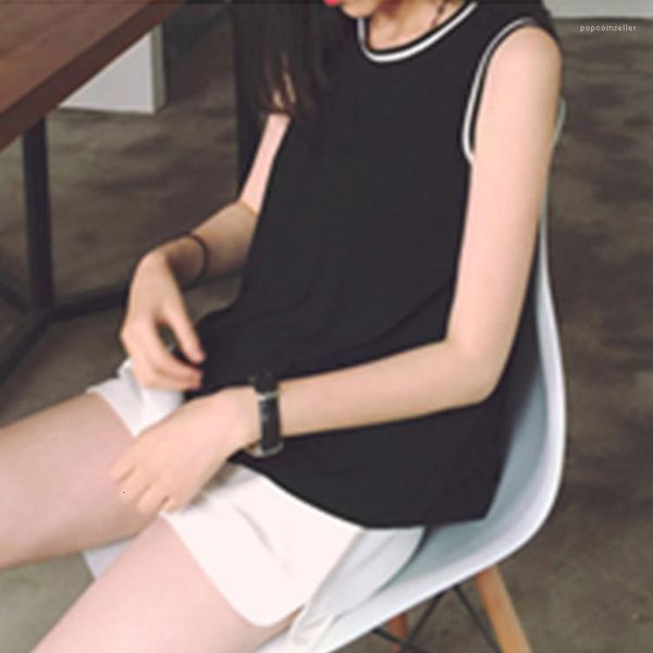 women's t-shirt sleeveless tshirts crew neck luxury woman blouses spring casual loose tank r women summer, White
women's t-shirt sleeveless tshirts crew neck luxury woman blouses spring casual loose tank r women summer, White