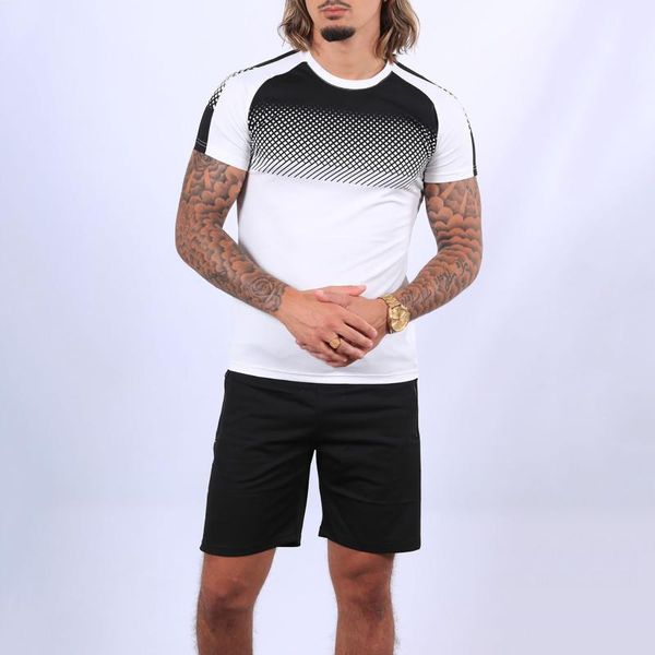 men's tracksuits sets summer t-shirt + shorts patchwork print casual sports tracksuit fitness sport workout men clothing roupas masculi, Gray
men's tracksuits sets summer t-shirt + shorts patchwork print casual sports tracksuit fitness sport workout men clothing roupas masculi, Gray