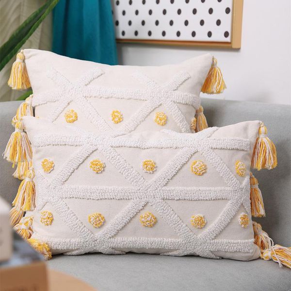 cushion/decorative pillow nordic tufted embroidery cushion cover with tasselcotton canvas throw sofa home car decorative pillowcover 40881
cushion/decorative pillow nordic tufted embroidery cushion cover with tasselcotton canvas throw sofa home car decorative pillowcover 40881