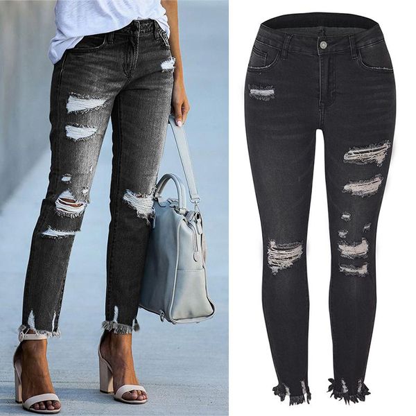 women's jeans pencil pants slim slimming tight stretch korean version of the small black 2021 autumn leggings, Blue
women's jeans pencil pants slim slimming tight stretch korean version of the small black 2021 autumn leggings, Blue