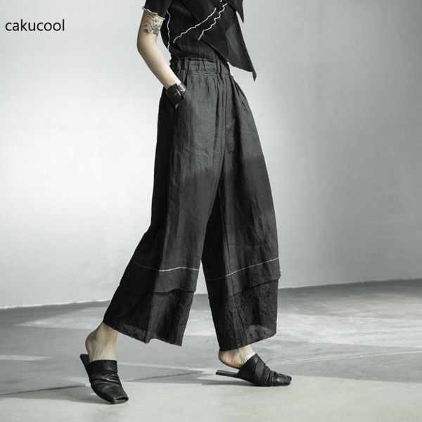 women's pants & capris cakucool 2021 summer large size korean fashion high waist stitching loose casual wide leg linen trousers, Black;white
women's pants & capris cakucool 2021 summer large size korean fashion high waist stitching loose casual wide leg linen trousers, Black;white
