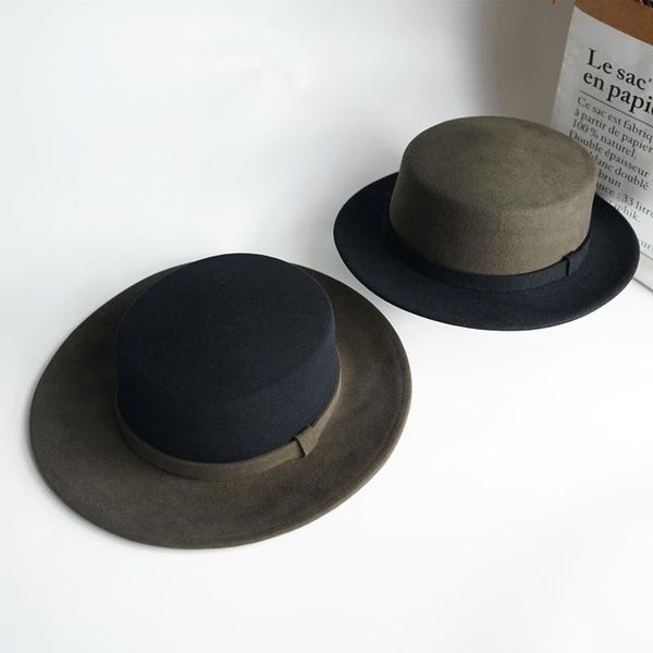 wide brim hats 202110-panshi-army green patchwork color japan style wool belt small fedoras cap men women leisure panama jazz hat, Blue;gray
wide brim hats 202110-panshi-army green patchwork color japan style wool belt small fedoras cap men women leisure panama jazz hat, Blue;gray