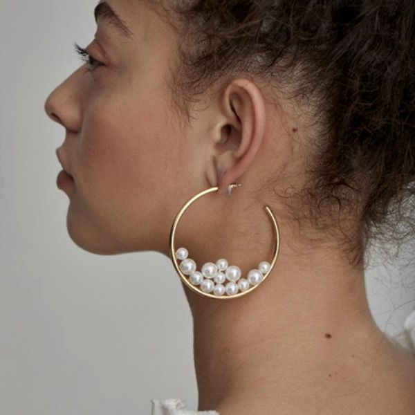 hoop & huggie imitation pearl hoops earrings luxury big round earring for women jewelry pendientes aros, Golden;silver
hoop & huggie imitation pearl hoops earrings luxury big round earring for women jewelry pendientes aros, Golden;silver