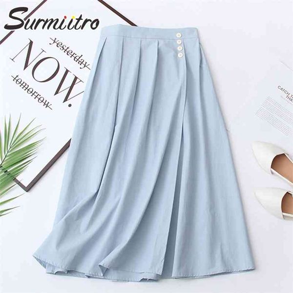 fashion cotton summer long pleated skirt women korean style mid-length high waist midi female blue 210421, Black
fashion cotton summer long pleated skirt women korean style mid-length high waist midi female blue 210421, Black