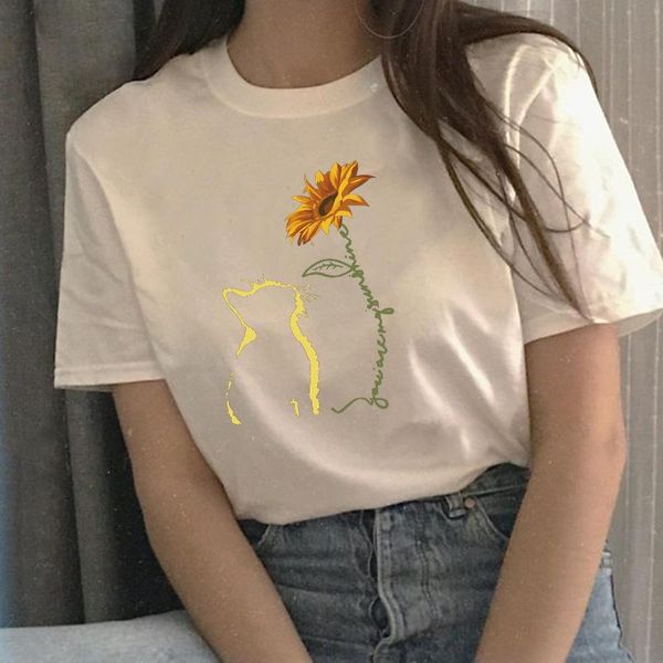 cat sunflower printed women funny tshirts round neck loose female s-5xl plus size woman shirts clothing camiseta mujer women's t-sh, White
cat sunflower printed women funny tshirts round neck loose female s-5xl plus size woman shirts clothing camiseta mujer women's t-sh, White