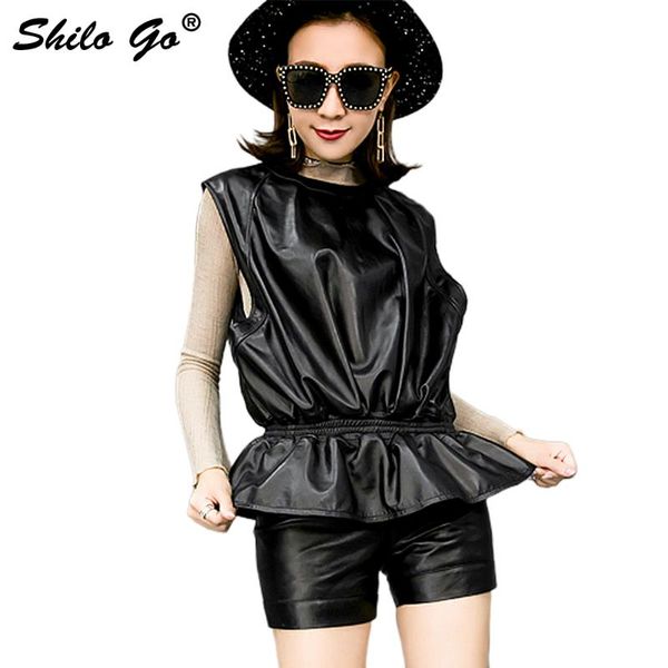 women's vests leather vest womens spring fashion sheepskin genuine o neck sleeveless concise office a line black, Black;white
women's vests leather vest womens spring fashion sheepskin genuine o neck sleeveless concise office a line black, Black;white