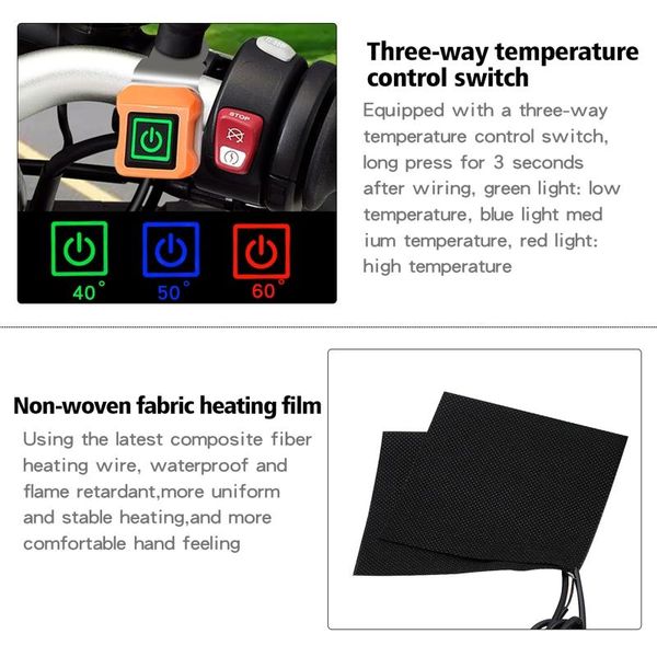 handlebars three-speed temperature control motorcycle heated grips handlebar intelligent el y98c
handlebars three-speed temperature control motorcycle heated grips handlebar intelligent el y98c