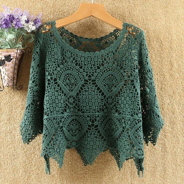 shawl hollow knit thin style womens sweater literary pullover blouse air conditioning shirt top, White;black
shawl hollow knit thin style womens sweater literary pullover blouse air conditioning shirt top, White;black