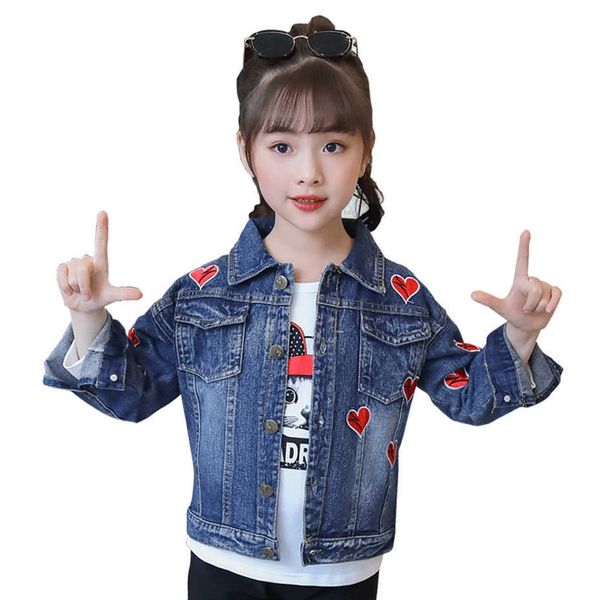 girls denim jacket heart pattern coats casual style children's spring autumn winter kids clothes 6 8 10 12 14 210528, Blue;gray
girls denim jacket heart pattern coats casual style children's spring autumn winter kids clothes 6 8 10 12 14 210528, Blue;gray