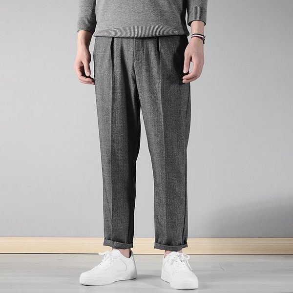men's pants mid-waist trousers solid color 2021 thin spring summer large size elastic waist business casual for men, Black
men's pants mid-waist trousers solid color 2021 thin spring summer large size elastic waist business casual for men, Black