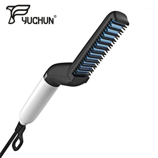 professional male hair curling iron comb brush volumize flatten side and straightener curler quick styler for men1, Black
professional male hair curling iron comb brush volumize flatten side and straightener curler quick styler for men1, Black