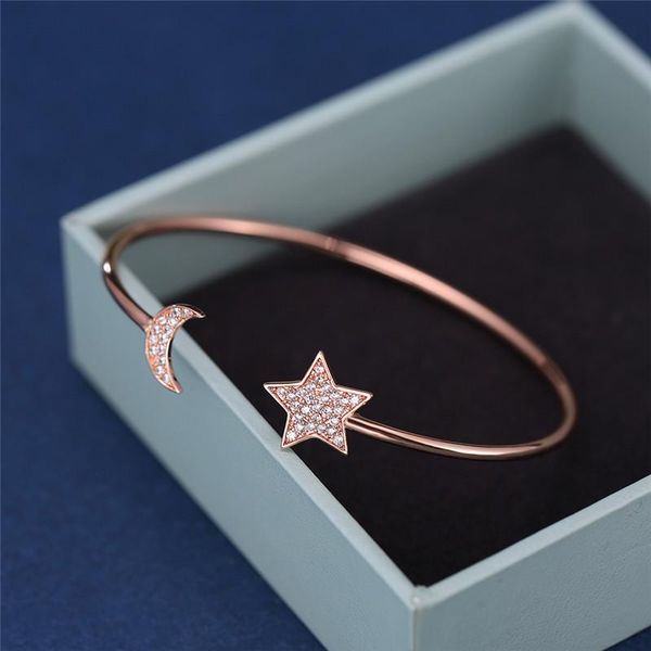 charm bracelets female white zircon stone bracelet dainty star moon adjustable for women rose gold silver color wedding, Golden;silver
charm bracelets female white zircon stone bracelet dainty star moon adjustable for women rose gold silver color wedding, Golden;silver